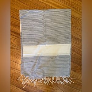 J. Crew blue and white scarf